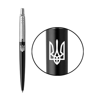 Ручка шариковая Parker JOTTER UKRAINE Bond Street Black CT BP Трезубец 16232_T001w