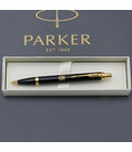 Ручка шариковая Parker IM Black GT BP Трезубец огненный 22032_T031y