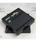 Набор Parker SONNET Matte Black Lacquer GT FP F (перьевая ручка + блокнот Parker)