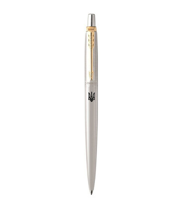 Ручка кулькова Parker JOTTER Stainless Steel GT BP Тризуб 16032_TR картинка, зображення, фото