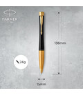 Ручка шариковая Parker URBAN UKRAINE Muted Black GT BP Трезубец 30035_T001y