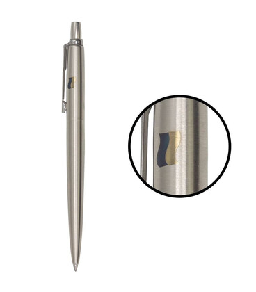 Ручка кулькова Parker JOTTER UKRAINE Stainless Steel CT BP Прапор синьо-жовт. на ковп. 16132_T008c2 картинка, зображення, фото