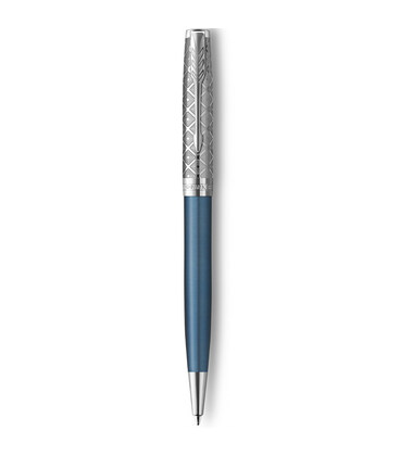 Ручка шариковая Parker SONNET Metal & Blue Lacquer CT BP 68 432 картинка, изображение, фото