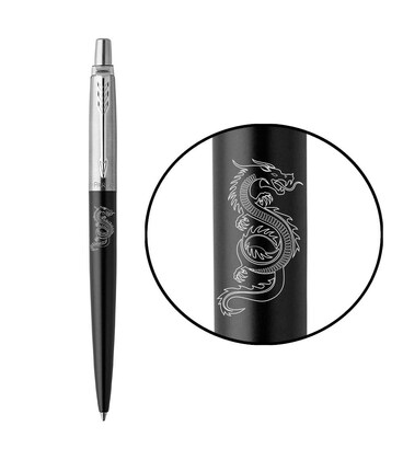 Ручка кулькова Parker JOTTER ZODIAC Bond Street Black CT BP Дерев'яний Дракон 16232_Z302w картинка, зображення, фото