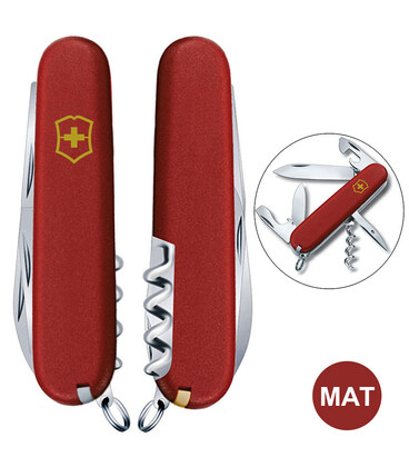 Складаний ніж Victorinox SPARTAN MAT червоний матовий лак з жовт.лого 1.3603.M0008p картинка, зображення, фото