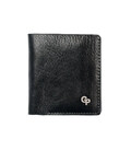 Чоловічий шкіряний портмоне біфолд з монетницею Grande Pelle 528610 чорний картинка, изображение, фото