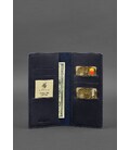 Кожаное портмоне-купюрник 11.0 темно-синее Crazy Horse картинка, изображение, фото