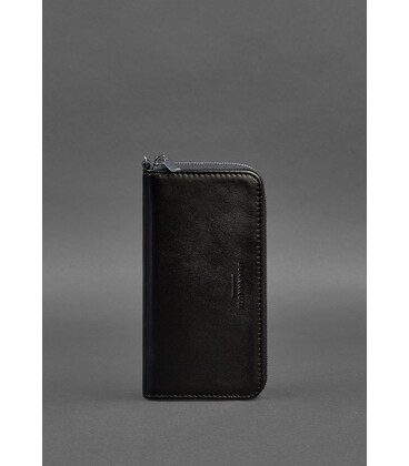 Шкіряне портмоне на блискавці 6.1 Чорне картинка, зображення, фото