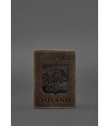 Шкіряна обкладинка для паспорта з польським гербом темно-коричнева Crazy Horse картинка, зображення, фото