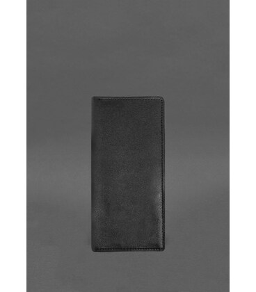 Кожаное портмоне 12.0 черное Краст картинка, изображение, фото