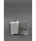 Женский кожаный кард-кейс 7.1 (Книжечка) серый картинка, изображение, фото