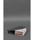 Кожаное портмоне-купюрник на молнии 14.0 зеленый картинка, изображение, фото