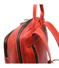 Жіночий червоний шкіряний рюкзак TARWA RR-2008-3md середнього розміру картинка, изображение, фото