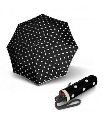 Складной зонт Knirps T.100 Small Duomatic Dot Art Black Kn9531004901 картинка, изображение, фото