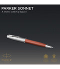 Ручка кулькова Parker SONNET Essentials Metal & Orange Lacquer CT BP 83 032 картинка, зображення, фото