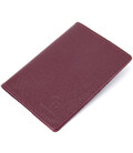 Матова шкіряна обкладинка на паспорт GRANDE PELLE 11482 Бордовий картинка, зображення, фото