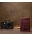 Винтажная кожаная визитница GRANDE PELLE 11408 Бордовый картинка, изображение, фото