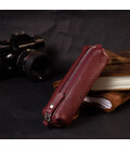 Надежная кожаная ключница GRANDE PELLE 11667 Бордовый картинка, изображение, фото