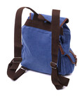 Надійний текстильний рюкзак, що закривається клапаном на магніт Vintage 22154 Синій картинка, зображення, фото