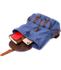 Надійний текстильний рюкзак, що закривається клапаном на магніт Vintage 22154 Синій картинка, зображення, фото