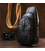 Модная кожаная мужская сумка через плечо Vintage 20673 Черный картинка, изображение, фото