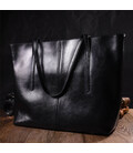 Функциональная сумка шоппер из натуральной кожи 22095 Vintage Черная картинка, изображение, фото