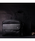 Зручна сумка жіноча крос-боді з натуральної шкіри GRANDE PELLE 11651 Чорна картинка, зображення, фото