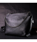 Качественная женская сумка из натуральной кожи GRANDE PELLE 11655 Черная картинка, изображение, фото