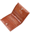 Надежный мужской кошелек из фактурной кожи под рептилию KARYA 21058 Коричневый картинка, изображение, фото