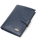 Практичний вертикальний чоловічий гаманець середнього розміру з натуральної шкіри флотар CANPELLINI 21735 Синій картинка, зображ