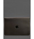 Шкіряний чохол-конверт на магнітах для MacBook 15-16 дюйм Темно-коричневий Crazy Horse картинка, зображення, фото