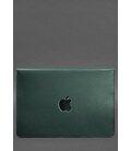 Шкіряний чохол-конверт на магнітах для MacBook 15-16 дюйм Зелений Crazy Horse картинка, зображення, фото