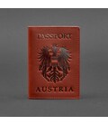 Кожаная обложка для паспорта с австрийским гербом коралл картинка, изображение, фото