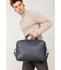 Шкіряна ділова сумка Briefcase 2.0 синій Флотар картинка, зображення, фото