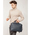 Шкіряна ділова сумка Briefcase 2.0 синій Флотар картинка, зображення, фото