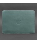 Чехол из натуральной кожи для MacBook 13 дюйм Бирюзовый картинка, изображение, фото