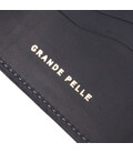 Практичный кожаный кошелек в два сложения Сердце GRANDE PELLE 16753 Черный картинка, изображение, фото