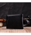 Классическое портмоне для мужчин с блоком для карт из натуральной кожи ST Leather 19473 Черное картинка, изображение, фото