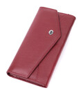 Кошелек для женщин из натуральной кожи с геометрическим клапаном ST Leather 22547 Бордовый картинка, изображение, фото